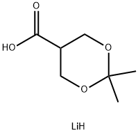 Lithium 2,2-dimethyl-1,3-dioxane-5-carboxylate 구조식 이미지