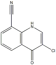 3-Chloro-4-oxo-1,4-dihydro-quinoline-8-carbonitrile Structure