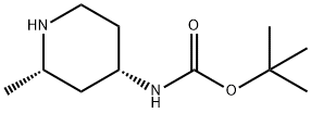 (2S,4S)-(2-Methyl-piperidin-4-yl)-carbamic acid tert-butyl ester Structure