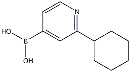 (2-cyclohexylpyridin-4-yl)boronic acid 구조식 이미지