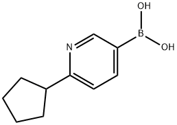 (6-cyclopentylpyridin-3-yl)boronic acid 구조식 이미지
