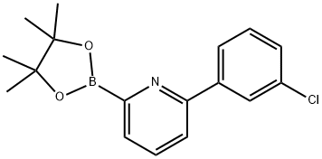 2-(3-chlorophenyl)-6-(4,4,5,5-tetramethyl-1,3,2-dioxaborolan-2-yl)pyridine 구조식 이미지