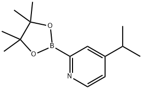 4-isopropyl-2-(4,4,5,5-tetramethyl-1,3,2-dioxaborolan-2-yl)pyridine Structure