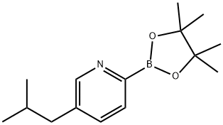 5-isobutyl-2-(4,4,5,5-tetramethyl-1,3,2-dioxaborolan-2-yl)pyridine Structure