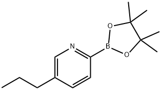 5-propyl-2-(4,4,5,5-tetramethyl-1,3,2-dioxaborolan-2-yl)pyridine 구조식 이미지