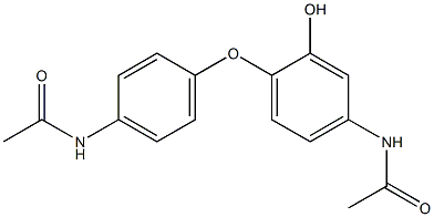 N-(4-(4-acetamido-2-hydroxyphenoxy)phenyl)acetamide 구조식 이미지