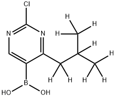 2-Chloro-4-(iso-butyl-d9)-pyrimidine-5-boronic acid 구조식 이미지