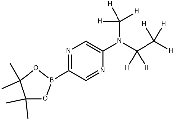 5-(Methylethylamino-d8)-pyrazine-2-boronic acid pinacol ester Structure