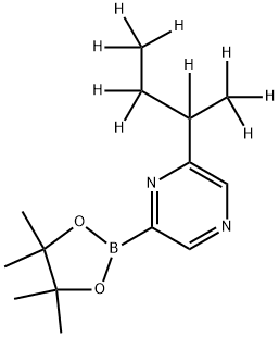 6-(sec-Butyl-d9)-pyrazine-2-boronic acid pinacol ester 구조식 이미지