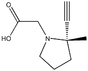 (S)-2-Ethynyl-2-methylpyrrolidine-1-acetic Acid 구조식 이미지
