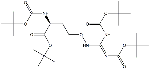 tert-Butyl (S)-2-(Boc-amino)-4-[(2,3-Di-Boc-guanidino)oxy]butanoate 구조식 이미지