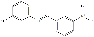 (3-chloro-2-methylphenyl)(3-nitrobenzylidene)amine Structure