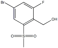 (4-BROMO-2-FLUORO-6-(METHYLSULFONYL)PHENYL)METHANOL Structure