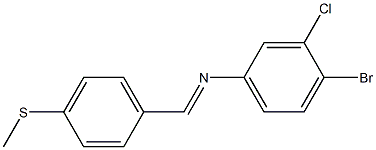 (4-bromo-3-chlorophenyl)[4-(methylsulfanyl)benzylidene]amine 구조식 이미지