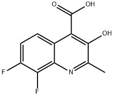 7,8-DIFLUORO-3-HYDROXY-2-METHYLQUINOLINE-4-CARBOXYLIC ACID Structure