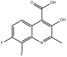 7,8-DIFLUORO-3-HYDROXY-2-METHYLQUINOLINE-4-CARBOXYLIC ACID 구조식 이미지