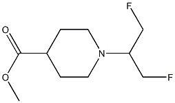 METHYL 1-(1,3-DIFLUOROPROPAN-2-YL)PIPERIDINE-4-CARBOXYLATE Structure