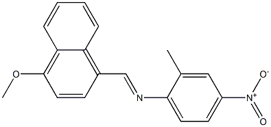 N-[(4-methoxy-1-naphthyl)methylene]-2-methyl-4-nitroaniline 구조식 이미지