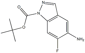 TERT-BUTYL 5-AMINO-6-FLUORO-1H-INDAZOLE-1-CARBOXYLATE Structure