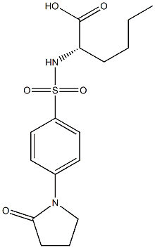 N-{[4-(2-oxo-1-pyrrolidinyl)phenyl]sulfonyl}norleucine 구조식 이미지