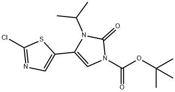 TERT-BUTYL 4-(2-CHLOROTHIAZOL-5-YL)-3-ISOPROPYL-2-OXO-2,3-DIHYDRO-1H-IMIDAZOLE-1-CARBOXYLATE Structure