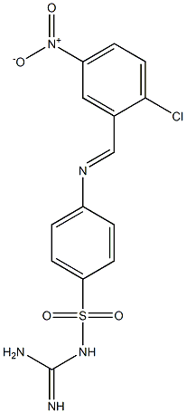 N-[amino(imino)methyl]-4-[(2-chloro-5-nitrobenzylidene)amino]benzenesulfonamide 구조식 이미지