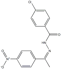 4-chloro-N'-[1-(4-nitrophenyl)ethylidene]benzohydrazide 구조식 이미지