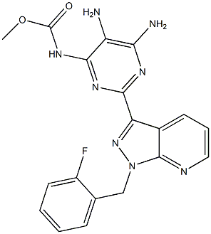 methyl (5,6-diamino-2-(1-(2-fluorobenzyl)-1H-pyrazolo[3,4-b]
pyridin-3-yl)pyrimidin-4-yl)carbamate Structure
