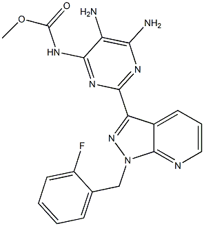 methyl (5,6-diamino-2-(1-(2-fluorobenzyl)-1H-pyrazolo[3,4-b]
pyridin-3-yl)pyrimidin-4-yl)carbamate 구조식 이미지