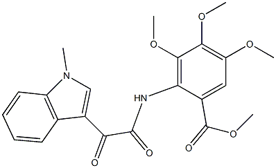 methyl 3,4,5-trimethoxy-2-(2-(1-methyl-1H-indol-3-yl)-2-oxoacetamido)benzoate Structure