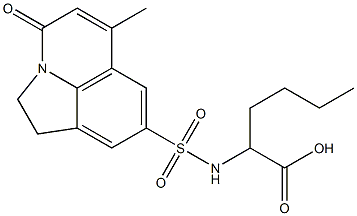2-(6-methyl-4-oxo-2,4-dihydro-1H-pyrrolo[3,2,1-ij]quinoline-8-sulfonamido)hexanoic acid Structure