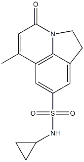 N-cyclopropyl-6-methyl-4-oxo-2,4-dihydro-1H-pyrrolo[3,2,1-ij]quinoline-8-sulfonamide 구조식 이미지