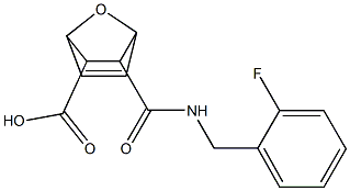 3-((2-fluorobenzyl)carbamoyl)-7-oxabicyclo[2.2.1]hept-5-ene-2-carboxylic acid Structure