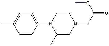 methyl 2-(3-methyl-4-(p-tolyl)piperazin-1-yl)acetate 구조식 이미지