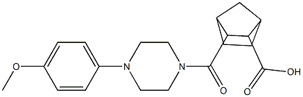 3-(4-(4-methoxyphenyl)piperazine-1-carbonyl)bicyclo[2.2.1]heptane-2-carboxylic acid Structure