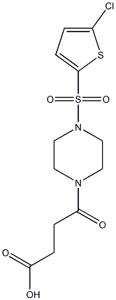 4-(4-((5-chlorothiophen-2-yl)sulfonyl)piperazin-1-yl)-4-oxobutanoic acid 구조식 이미지
