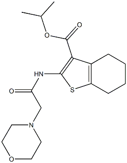 isopropyl 2-(2-morpholinoacetamido)-4,5,6,7-tetrahydrobenzo[b]thiophene-3-carboxylate Structure