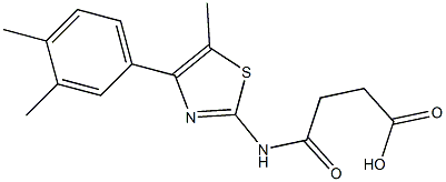 4-((4-(3,4-dimethylphenyl)-5-methylthiazol-2-yl)amino)-4-oxobutanoic acid 구조식 이미지