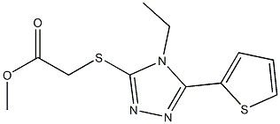 methyl 2-((4-ethyl-5-(thiophen-2-yl)-4H-1,2,4-triazol-3-yl)thio)acetate 구조식 이미지