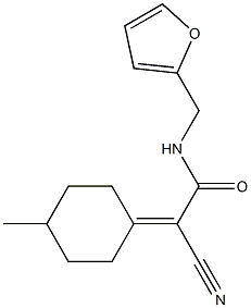 2-cyano-N-(furan-2-ylmethyl)-2-(4-methylcyclohexylidene)acetamide 구조식 이미지