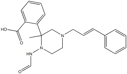 (E)-methyl 2-(4-cinnamylpiperazine-1-carboxamido)benzoate 구조식 이미지