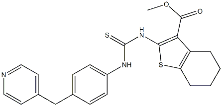 methyl 2-(3-(4-(pyridin-4-ylmethyl)phenyl)thioureido)-4,5,6,7-tetrahydrobenzo[b]thiophene-3-carboxylate 구조식 이미지