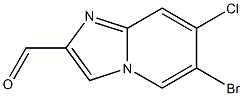 6-Bromo-7-chloro-imidazo[1,2-a]pyridine-2-carbaldehyde 구조식 이미지