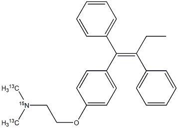 Tamoxifen-13C2,15N solution
		
	 Structure