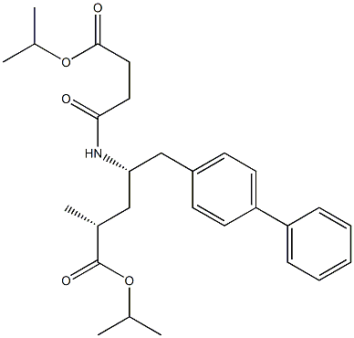 Propan-2-yl (2R,4S)-4-([1,1'-biphenyl]-4-ylmethyl)-2-methyl-4-[4-(propan-2-yloxy)-4-oxobutanamido]butanoate 구조식 이미지