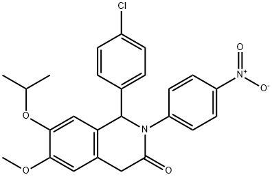 1-(4-chlorophenyl)-7-isopropoxy-6-methoxy-2-(4-nitrophenyl)-1,2-dihydroisoquinolin-3(4H)-one 구조식 이미지