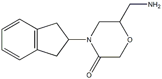 6-(aminomethyl)-4-(2,3-dihydro-1H-inden-2-yl)morpholin-3-one Structure