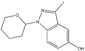 3-iodo-1-(tetrahydro-2H-pyran-2-yl)-1H-indazol-5-ol Structure