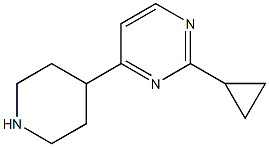 2-Cyclopropyl-4-piperidin-4-yl-pyrimidine Structure