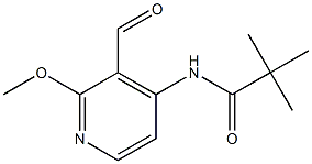 N-(3-formyl-2-methoxypyridin-4-yl)pivalamide 구조식 이미지